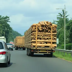 queda de carga na Via Dutra