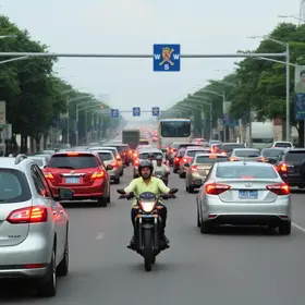congestionamento na Via Dutra