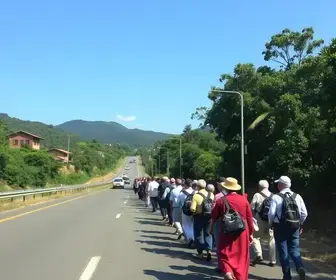 movimentação de romeiros